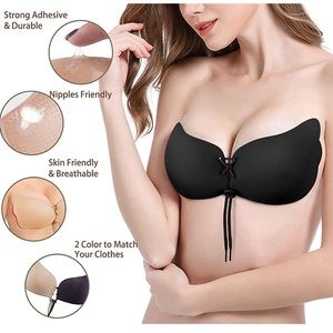 2 pack butterfly bra invisible adhesive sticky bra strapless size D